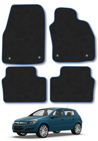 Vauxhall Astra (2004-2010) Carpet Car Mats | Blue Edge Trim Tailored Fit Floor Mats Full Coverage Protection Accessories Easy Clean Anti Slip Made in the UK