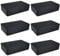 GTIWUNG 6 Pezzi Scatola di Giunzione Elettronica Impermeabile di Cablaggio e di Derivazione Plastica, Custodia per Progetti Elettrici,10 * 6 * 2.5CM, Nero