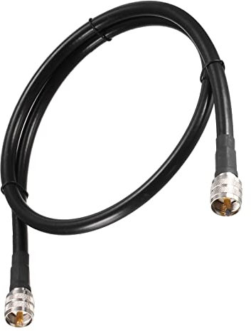 Rebower RG213 Koaxialkabel UHF (PL259) Stecker auf UHF (PL259) Stecker, [für Antennen-Funk-Transceiver] – 4 Fuß/ 50 Ohm/Schwarz