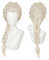 NiceLisa Wigs Prinzessin Anime Perücke Beige Blonde lange geflochtene Perücke für Frauen Halloween Party Perücke