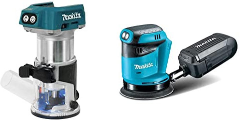 Makita DRT50ZX4 18V Li-Ion LXT Brushless Router Trimmer - Batteries and Charger Not Included & DBO180Z 18V Li-Ion LXT Sander - Batteries and Charger Not Included