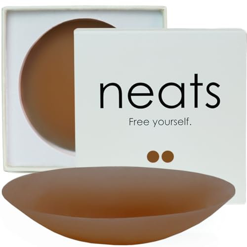 NEATS Cache-tétons en silicone adhésifs réutilisables et hypoallergéniques pour femme (Mocha, 8cm)