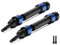 JOYSOG Eje de transmisión RC, eje de transmisión CVD delantero y trasero estriado de acero para Traxxas E-Revo Summit Revo 3.3 E-MAXX RC Telescópico CVD Ejes de transmisión piezas (2 piezas)
