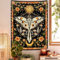 Aipon Wandteppich mit orangefarbenen Motten im Boho-Stil, Retro-Blumenmuster, für Schlafzimmer, vertikaler Wandbehang für Wohnzimmer, Wohnheim (111,8 cm x 152,4 cm, Orange)