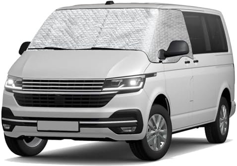 CICMOD Windscreen Cover Front Window Sunshade Frost Snow Cover for VW T5 Van - Silver