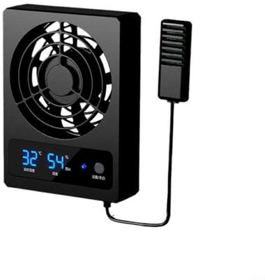 CNANRNANC Temperaturgesteuerter Lüfter Ventilator für Reptiliengehege Luftentfeuchter für Regenwald Terrarium, ventilator terrarium hamster 11,3 x 8,5 x 2,5 cm(Celsius)