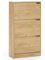 HOMN LIVING Mueble zapatero Ángel 3 puertas color Roble claro, para 18 pares, 63 cm (ancho) 24 cm (profundo) 115 cm (altura)