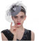 Zadaos Fascinator-Hut für Damen, Federhut, Netz, Fascinator-Hut, Cocktail-Party, Stirnband, Hochzeitshut, grau, Einheitsgröße