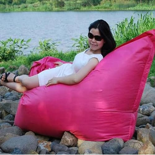 UGEFKMQ Beanbag Sitzkissen wasserdichte Pool-Liege, Outdoor-Entspannungssofa, Oxford, Wasserdichter Stoff, Schwimmbad-Schwimmsack, Stuhl, 140 cm X 180 cm (Ohne Füllung),Rosa,180Cm*140Cm