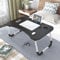 JupiterJX Foldable Laptop Stand For Bed, Laptop Bed Sofa Table Tray With Notebook Stand, Steel Non Slip Legs, Cup Holder Folding Lap Desk For Couch Floor Watching Movie Work From Home (White Black)
