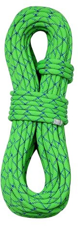 PHRIXUS Static Climbing Rope 11mm - 60M (200ft) Rock Climbing Rope, Rappelling Heavy Duty Rope for Outdoor Mountaineering, Rescue and Escape, Fire Fighting and Aerial Work GreenBlue