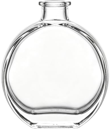 150ml/5oz Empty Clear Round Glass Diffuser Bottle Scented Reed Diffuser Container Decorative Diffuser Jars Fragrance Accessories Use for DIY