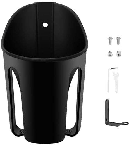 WODHMIEY Motorcycle Cup Holder, Universal Rear-View Mirror Drink Holder, Plastic Material, 360 Degree Snap Fixation, Easy Installation Suitable for Motorcycles, E-Bikes, And Scooters (Long Bracket)