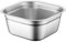 Sink Bowl Stainless Steel Washing Up Bowl Large Capacity Washing Bowl Dish Pans for Kitchen Sink with Rolled & Wide Edge, Stackable Flat Bottm Washing Basket