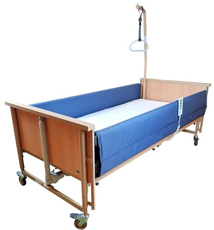 METIMEDI Seitengitterpolster mit Klettverschluss und Schaumstoff – Stoßschutz für Pflege- und Krankenbetten, sorgt für Sicherheit, Intimität und Komfort
