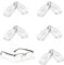 5 Pairs Glasses Pads Nose Silicone Push in Spectacle Air Bag Nose Pads for Glasses Replacement Push Fit Comfortable Full Frame Anti Slip Eye Glasses Nose Pads for Glasses Sunglasses Reading Glasses