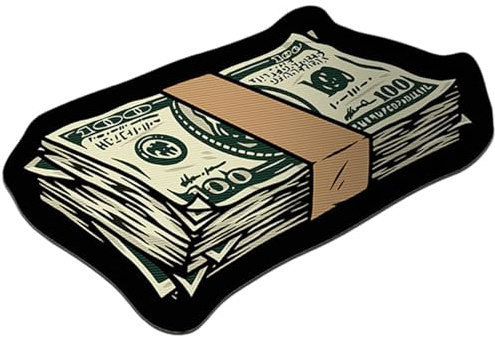 Veesper 100-Dollar-Bill Teppich 20x32 '' Charming Soft & Cozy Money Teppich mit einem Rutsch zurück-Hip-Hop-Style-Teppich mit Nicht-Shedding-Kanten für Schlafzimmer, Wohnzimmer und Lernen