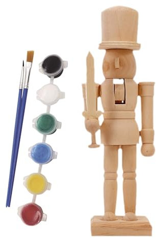 Paint Your Own Nutcracker Soldiers - Nutcracker From Unfinished - Christmas Nutcracker Ornament - Wooden Figure Decoration Craft - Nutcracker From Unfinished With