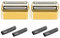 2PCS Rasierer Ersatzfolienkopf Kompatibel mit BaByliss Doppelfolienrasierer, Ersatzfolie Kompatibel mit BaBylissPRO FXFS2 Rasierer (Gold)