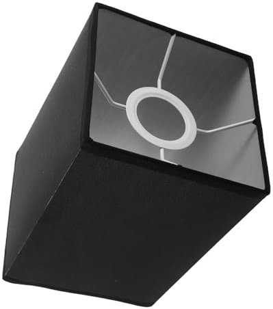 IMIKEYA Lampenschirm für Tischlampe E27 Schwarz Tischlampenschirm quadratischer Lampenschirm eckig für Hängelampen Tischlampe Wohnzimmer Schlafzimmer
