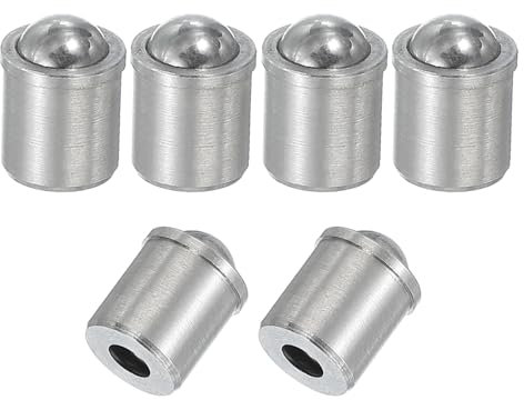 PATIKIL 6 Pcs Ball Plungers 304 Stainless Steel Ball Point Spring Plungers Cabinet Ball Catch Latch Catcher for Door Closet Drawer (8x9mm)