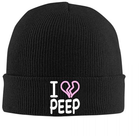 HFGSGEF Strickmütze I Heart PEEP Haube Hüte Beanie Hüte Custom Strickmütze Frühling Jahrgang Weiblich Männlich Outdoor Warme Kappe Sport Geschenk