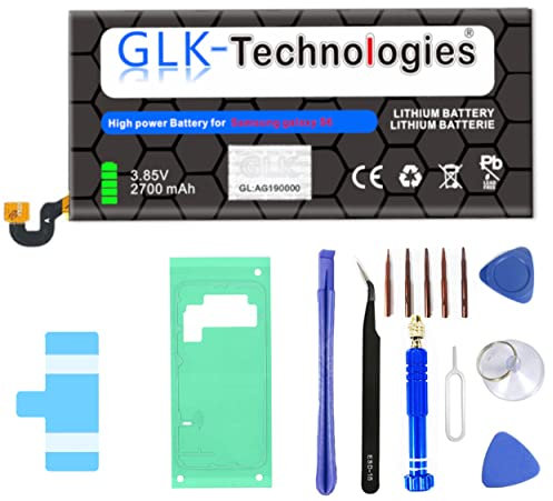 High-Capacity Ersatzakku kompatibel mit Samsung Galaxy S6 SM-G920F / EB-BG920ABE| Original GLK-Technologies Battery | accu | 2700 mAh Akku | inkl. Werkzeug Set Kit