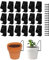 GeluEla Lot de 18 clips de suspension robustes en terre cuite - Pour pots de fleurs en terre cuite de 13 à 20 cm - Charge maximale : 20 kg - Noir