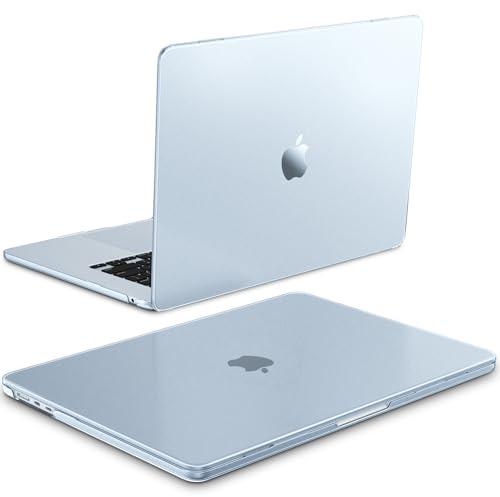 Fintie Hülle Kompatibel mit MacBook Air 15 Zoll M5 M4 M3 M2 (2026-2023) | A3448 A3241 A3114 A2941 [100% Entspricht der Offiziellen Farbe] Premium Ultradünne Matte Hartschale Schutzhülle, Himmelblau