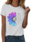 T Shirt Donna Manica Corta Cotone con Stampa Maglietta Casual Girocollo Estiva Base Tee Bluse Vintage Moda Manica Corta Stretch Camicia Elegante Top 2025 per Il Tempo Libero,Running,Pigiama