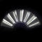 WKAYsIV LED Light Up Hand Fan, Glow Foldable Party Fan for Raves & Performances, Large Chinese Folding Fan, Dance Festival Accessories, Decorative Fan for Women & Home Decors (White)