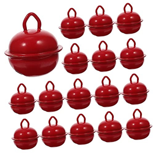 DRESSOOS 20 Stück Runde Metallglocken Zum Aufhängen, Weihnachtsglocken Zum Aufhängen, Weihnachtsglocken, Weihnachtsklingelglocken, Mini Weihnachtsglocken, Winzige Kleine Glöckchen,