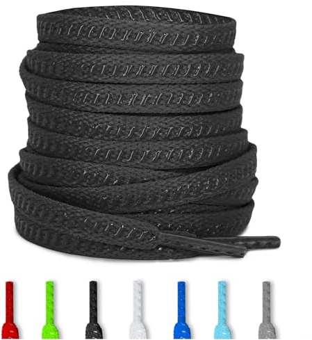 UamGlsob Lacets Silicone Antidérapants pour Chaussures Football, 7mm de largeur Lacet pour Crampons de Foot et Running Course