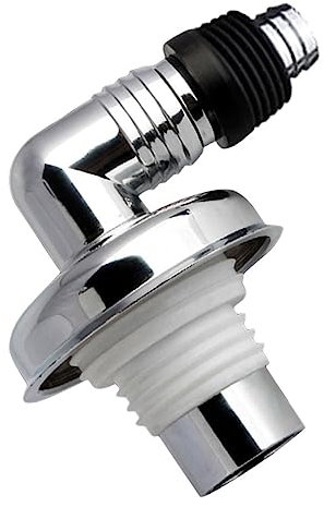 Vaguelly Connettore Angolato Per Scarico Lavatrice Dispositivo Antiriflusso Raccordo Antiperdita in Acciaio Galvanizzato Compatibile Tutte Lavatrici Design a 90 Gradi Per Risparmio Spazio