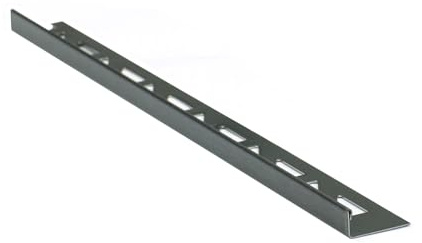 5 x L-Profil Fliesenschiene schwarz anthrazit gebürstet Fliesenprofil V2A L200cm Winkelschiene (8mm Höhe)