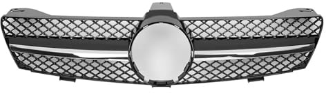 Sport Kühlergrill Für Benz Für CLS-Klasse W219 CLS350 CLS500 05-08 Für AMG Für GTR-Style-Kühlergrill Im Oberen Bereich, Chromsilber, Diamant-Design Kühlergrill(Chrome Black)