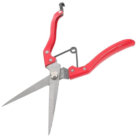 VILLCASE Ciseaux Manuels à Laine de Mouton et Bétail 24 Cm en Acier au Carbone, Outil de Coupe Ergonomique pour Tonte de Ferme, Tondeuse pour Animaux Agricoles et Laine Fourrure