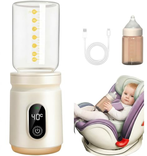 VEO - The First Portable Battery-operated Bottle Warmer Scaldabiberon Portatile Ricaricabile 70 Gradi con Funzionamento a un Solo Pulsante per Neonati e Famiglie Attive