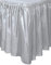 Solid Silver Plastic Rectangular Table Skirt (73cm x 4 meters) 1 Count - Easy Assembly and Reusable, Elegant & Versatile Party Decor