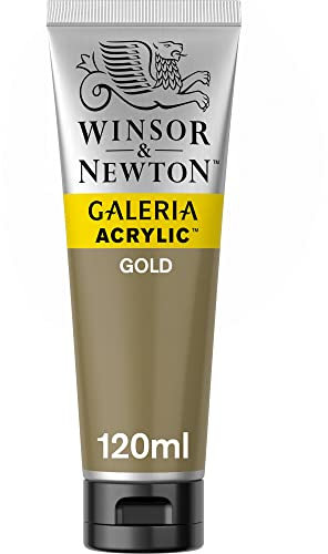 Winsor & Newton 2131283 Galeria Acrylfarbe, hohe Pigmentierung, lichtecht, buttrige Konsistenz, 120ml Tube, gold