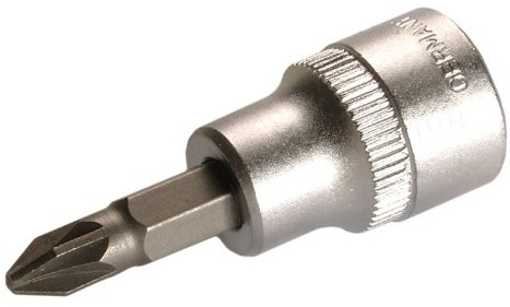 SW-Stahl S2229-PZ3 Schraubendreheinsatz, 3/8 Zoll Antrieb, Pozidriv PZ3 | Bithalter-Einsatz aus Chrom-Vanadium-Stahl, 48 mm Länge, Matt Verchromt, Kreuzschlitz-Profil für 10 mm Ratschen