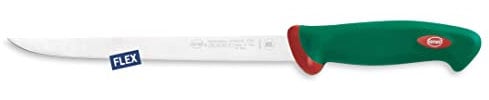 Sanelli Premana Professional Coltello da Filettare Pesce, Acciaio Inossidabile, Verde/Rosso, 22 cm