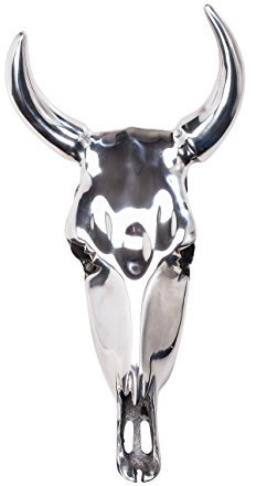 aubaho Stier Bulle Wanddekoration Aluminium 50cm Garderobe Wandhaken Dekoration