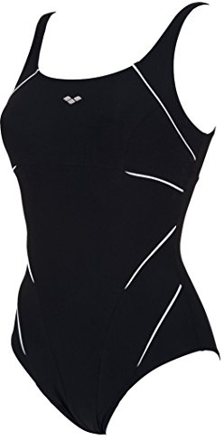 ARENA w Jewel One Piece Maillot de Bain Femme, Black/White, FR : 3XL (Taille Fabricant : 48)