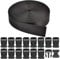 RETON 32MM 10 Yards Schwarz Nylon Gurtband + 15 Stück Verstellbare Schnallen Kunststoff Seitenschnallen, Gurtband mit Schnalle für die Reparatur von Rucksack Gepäck Gurt. (32MM+15 Stück)
