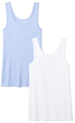 Amazon Essentials Top a Canotta Slim Donna, Pacco da 2