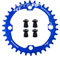 FIFTY-FIFTY Round 104BCD Kettenblatt, 30T 32T 34T 36T Narrow Wide Mountain Bike Kettenblatt, Einzelkettenblatt für 9/10/11-Gang mit 4 Alu-Kettenblattschrauben für MTB (Blau, 34T)