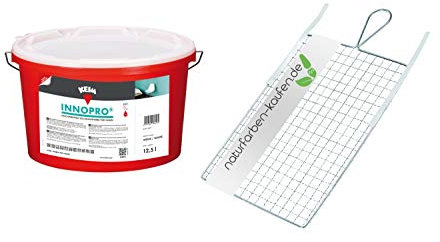 KEIM Innopro Sol-Silikatfarbe mit einem Rollsieb Altweiß 1 Eimer a 12,5 l