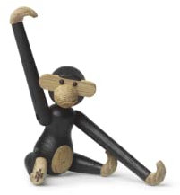 Kay Bojesen AFFE mini Figuren 9.5 cm Affen Weihnachtsdekoration, Holz dunkel