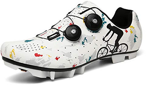Zapatillas Ciclismo MTB para Hombre Mujer Zapatillas Bicicleta de Montaña Zapatillas Ciclismo Carretera Antideslizantes Respirables Zapatillas de Ciclismo